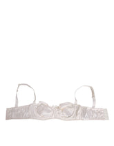 Dolce & Gabbana White Silk Satin Balconnet Lingerie Bra Underwear - IT4 | L - Bras