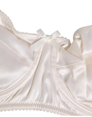 Dolce & Gabbana White Silk Satin Balconnet Lingerie Bra Underwear - IT4 | L - Bras