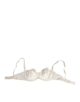 Dolce & Gabbana White Silk Satin Balconnet Lingerie Bra Underwear - IT4 | L - Bras