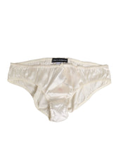 Dolce & Gabbana White Silk Satin Lingerie Panty Underwear - IT2 | S - Briefs
