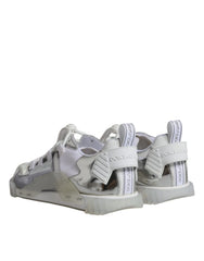 Dolce & Gabbana White Silver Low Top NS1 Sneakers Shoes - EU44/US11