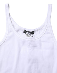 Dolce & Gabbana White Sleeveless Round Neck Men Tank T-shirt - IT2 | XXS - Tank Tops