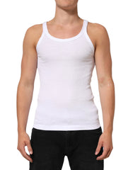 Dolce & Gabbana White Sleeveless Round Neck Tank Top T-shirt - IT48 | M - Tank Tops