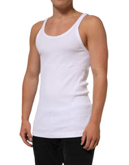 Dolce & Gabbana White Sleeveless Round Neck Tank Top T-shirt - IT54 | XL - Tank Tops