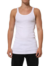 Dolce & Gabbana White Sleeveless Round Neck Tank Top T-shirt - IT54 | XL - Tank Tops
