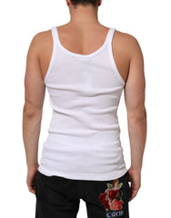 Dolce & Gabbana White Sleeveless Round Neck Tank Top T-shirt - Tank Tops