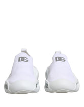 Dolce & Gabbana White Slip On Wave Low Top Sneakers Shoes - Sneakers