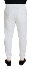 Dolce & Gabbana White Sport Logo Cotton Sweatpants Trousers Pants - Sweatpants