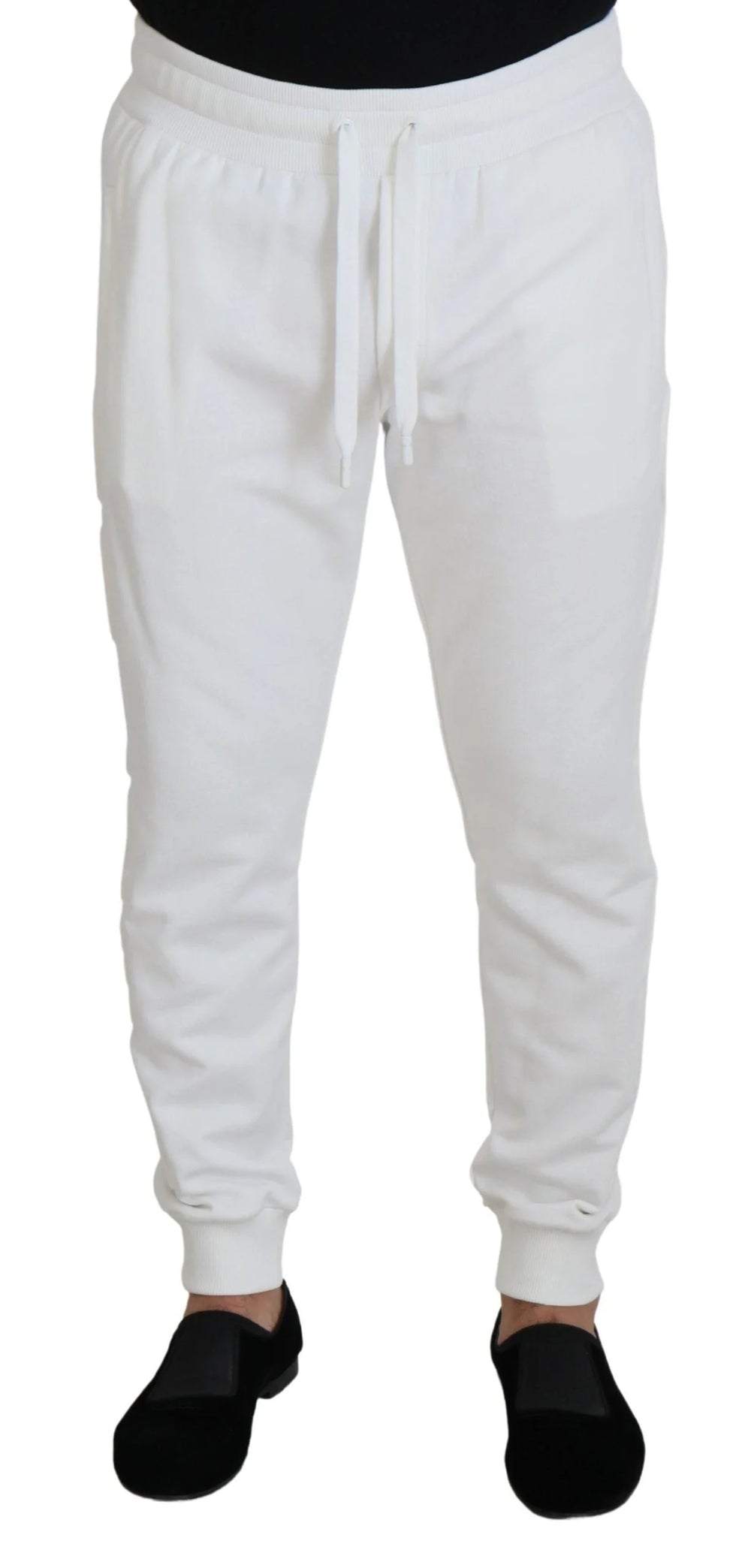 Dolce & Gabbana White Sport Logo Cotton Sweatpants Trousers Pants - Sweatpants