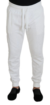 Dolce & Gabbana White Sport Logo Cotton Sweatpants Trousers Pants - Sweatpants