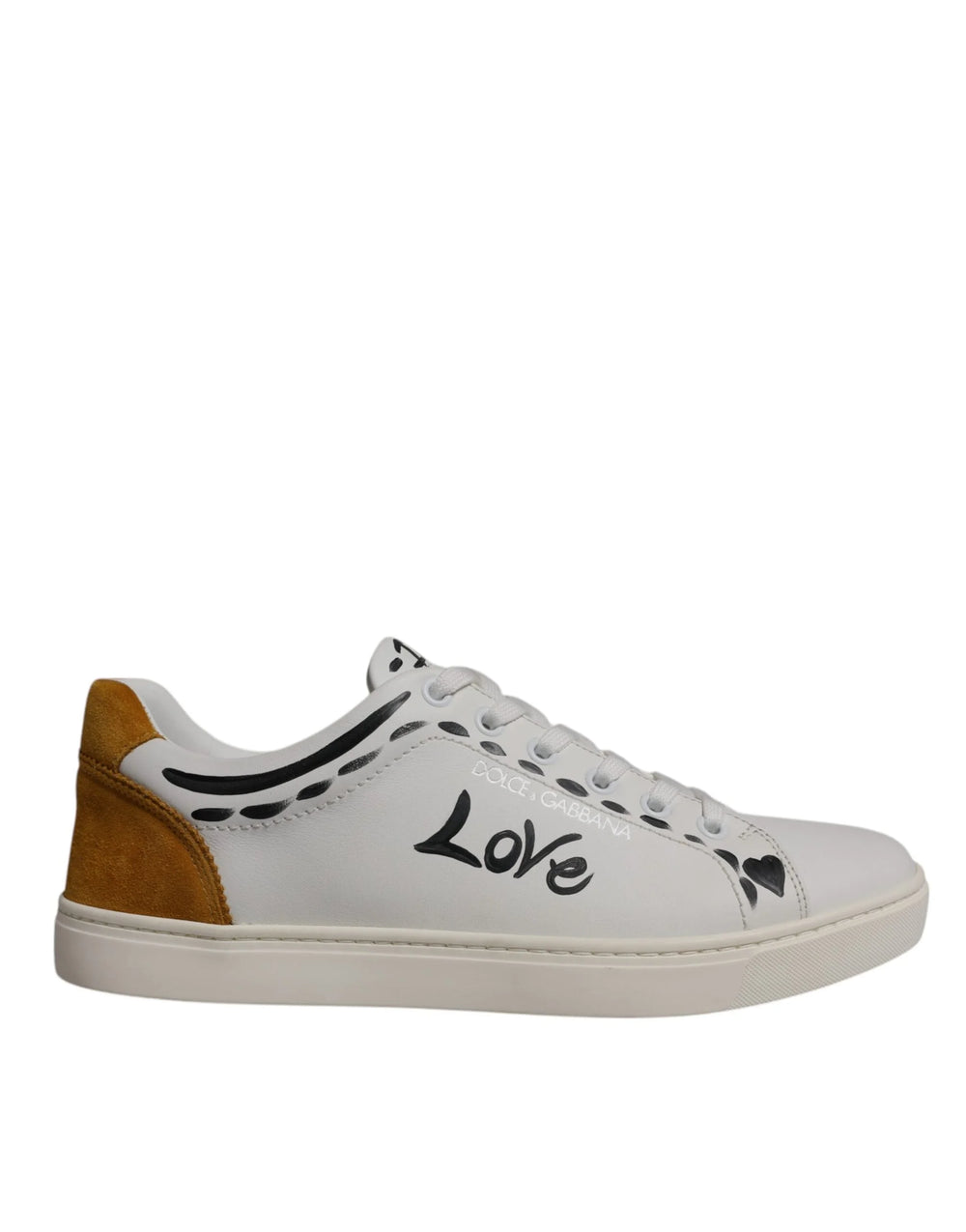Dolce & Gabbana White Suede Leather Low Top Sneakers Shoes - EU39/US6 - Sneakers