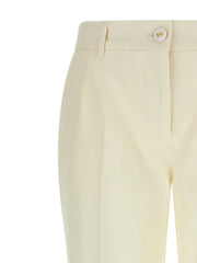 Dolce & Gabbana White Virgin Wool Dress Pants - IT42