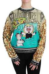 Dolce & Gabbana Year of the Pig Sequined Top Sweater - Sweaters