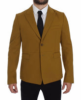 Dolce & Gabbana Yellow Cotton Stretch Blazer - IT46 | S - Sport Jackets