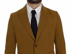 Dolce & Gabbana Yellow Cotton Stretch Blazer - IT46 | S - Sport Jackets