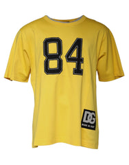 Dolce & Gabbana Yellow Crew Neck Short Sleeves T-shirt - IT56 | XXL - T-Shirts