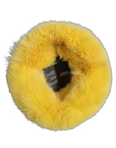 Dolce & Gabbana Yellow Fox Fur Womens Bucket Capello Hat - 56 cm|XS