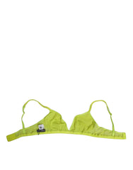 Dolce & Gabbana Yellow Green Nylon Soft Cup Brassiere Underwear - IT3 | M - Bras