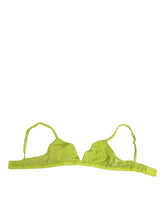 Dolce & Gabbana Yellow Green Nylon Soft Cup Brassiere Underwear - IT3 | M - Bras