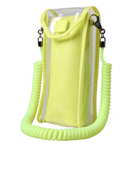 Dolce & Gabbana Yellow Green Plastic DG Logo Neck Strap Cardholder Wallet - Neck Pouches