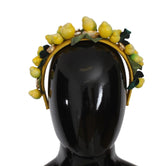 Dolce & Gabbana Yellow Lemons Sicily Crystal Diadem Tiara Headband - Headbands