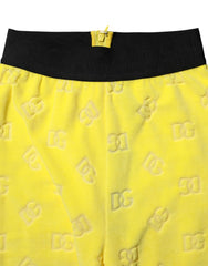 Dolce & Gabbana Yellow Logo Slim Fit Leggings Pants - IT40|S - Leggings