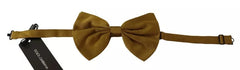 Dolce & Gabbana Yellow Mustard 100% Silk Butterfly Bow Tie Men - Neckties