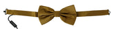 Dolce & Gabbana Yellow Mustard 100% Silk Butterfly Papillon Men Bow Tie - Neckties