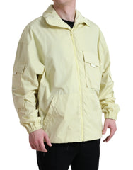Dolce & Gabbana Yellow Nylon Collared Full Zip Parka Jacket - IT50 | L - Windbreakers