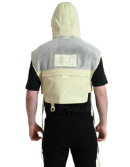 Dolce & Gabbana Yellow Nylon Hooded Sportswear Vest Jacket - IT48 | M - Vests
