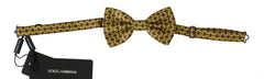 Dolce & Gabbana Yellow Pattern Silk Adjustable Neck Tie - Neckties