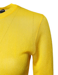 Dolce & Gabbana Yellow Polyester Women Pullover Top Sweater - Sweaters
