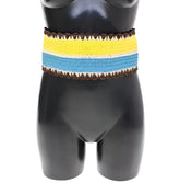 Dolce & Gabbana Yellow Striped Wide Waist Raffia Belt - 65 cm / 26 Inches - Belts