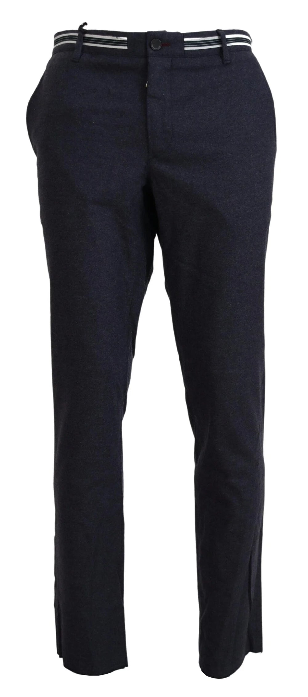 Domenico Tagliente Black Polyester Tapered Dress Pants - Trousers