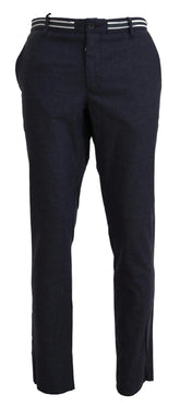 Domenico Tagliente Black Polyester Tapered Dress Pants - Trousers