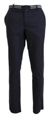 Domenico Tagliente Black Polyester Tapered Dress Pants - Trousers