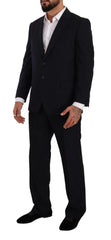 Domenico Tagliente Blue Polyester Single Breasted Formal Suit - IT49 | M - Suits