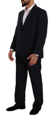 Domenico Tagliente Blue Polyester Single Breasted Formal Suit - IT51 | L - Suits