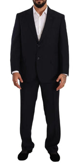 Domenico Tagliente Blue Polyester Single Breasted Formal Suit - IT51 | L - Suits