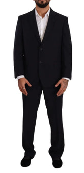 Domenico Tagliente Blue Polyester Single Breasted Formal Suit - IT51 | L - Suits