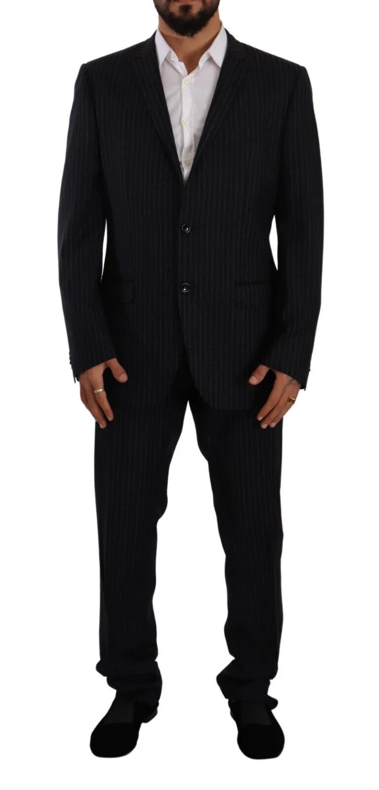 Domenico Tagliente Gray Polyester Single Breasted Formal Suit - IT49 | M - Suits