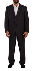 Domenico Tagliente Gray Polyester Single Breasted Formal Suit - IT53 | XL - Suits