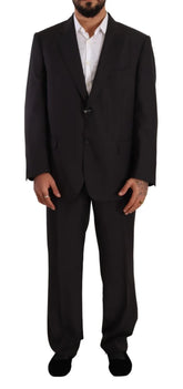 Domenico Tagliente Gray Polyester Single Breasted Formal Suit - IT55 | XL - Suits