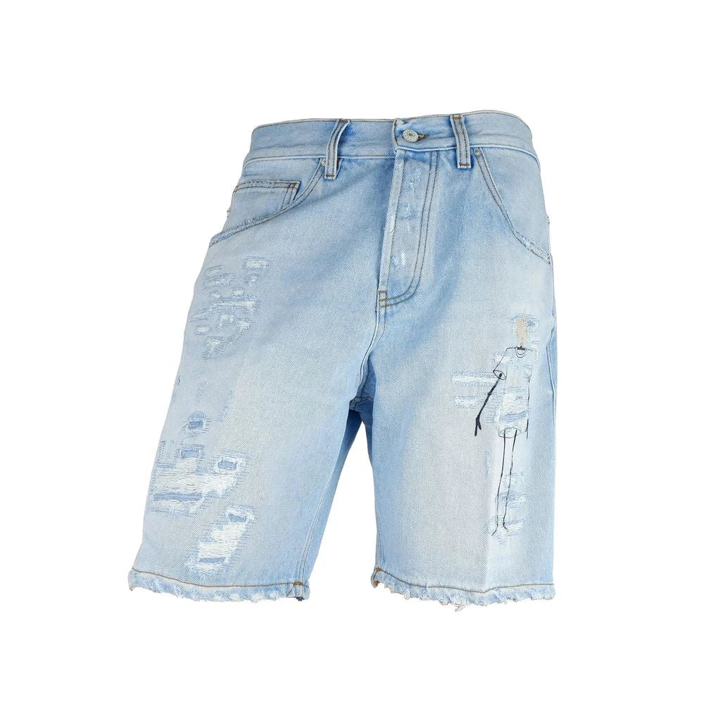 Don The Fuller Blue Cotton Men’s Bermuda Shorts - W35 - Bermudas