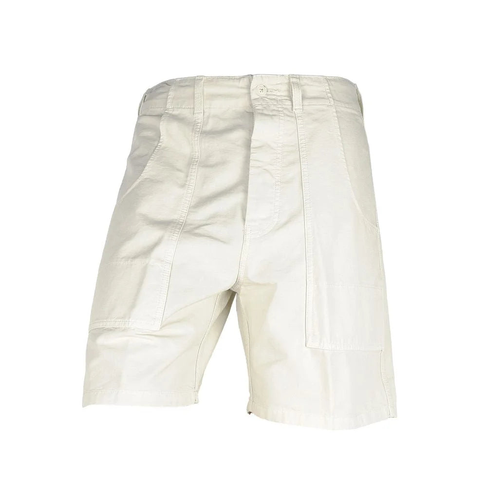 Don The Fuller White Cotton Men’s Bermuda Shorts - Bermudas