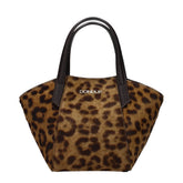 Sac à main en crin brun Dondup
