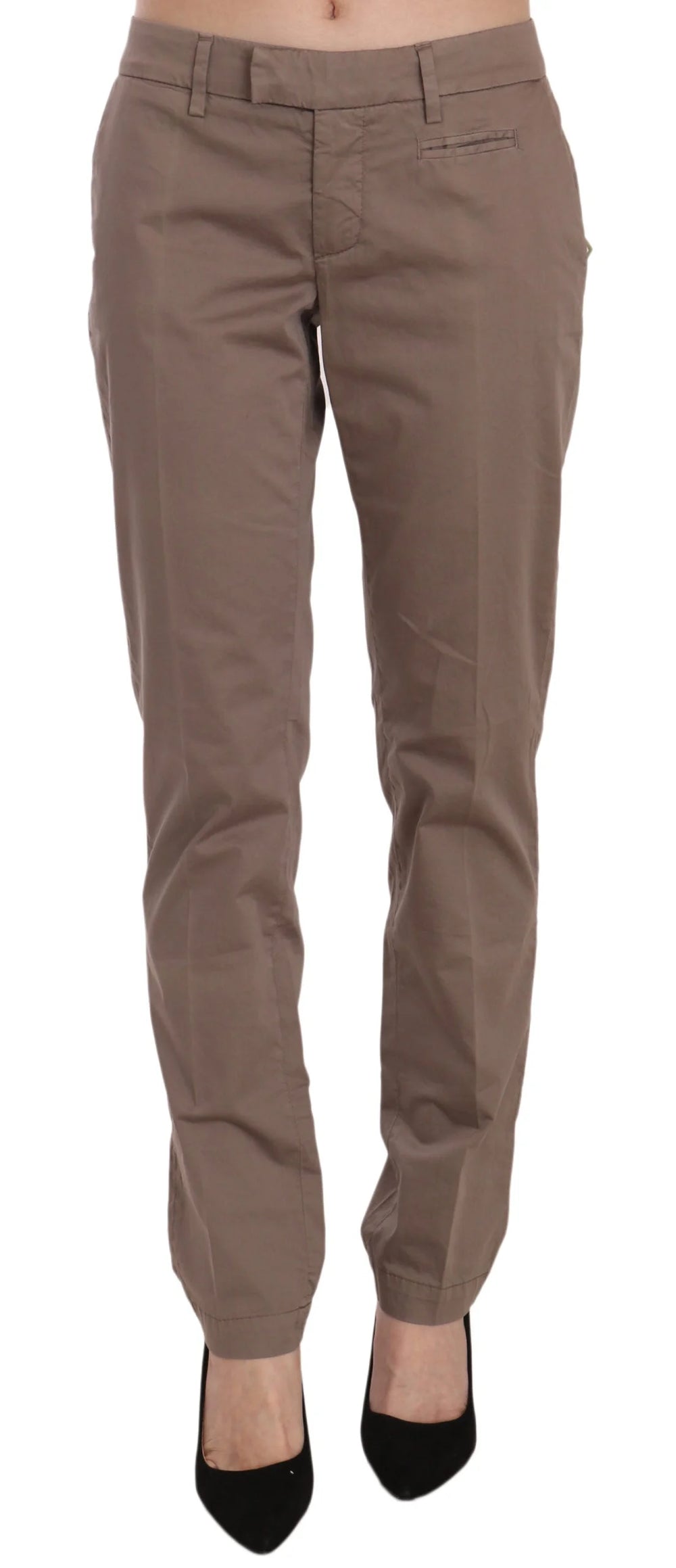 Dondup Brown Low Waist Straight Cut Trouser Pant - W31 - Trousers
