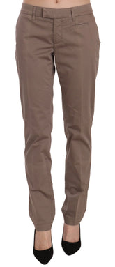 Dondup Brown Low Waist Straight Cut Trouser Pant - W31 - Trousers