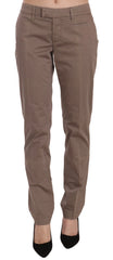 Dondup Brown Low Waist Straight Cut Trouser Pant - W31 - Trousers