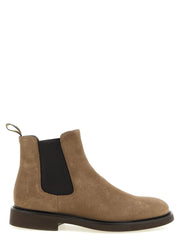Doucal’s Beige Lamb Leather Ankle Boots